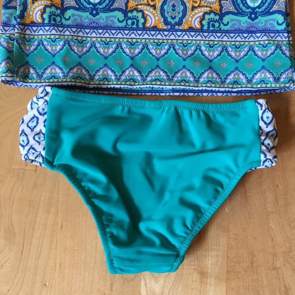 CABANA LIFE | Jewel Scarf 2-Piece Girls Rashguard Swimsuit - Picture 13 of 16